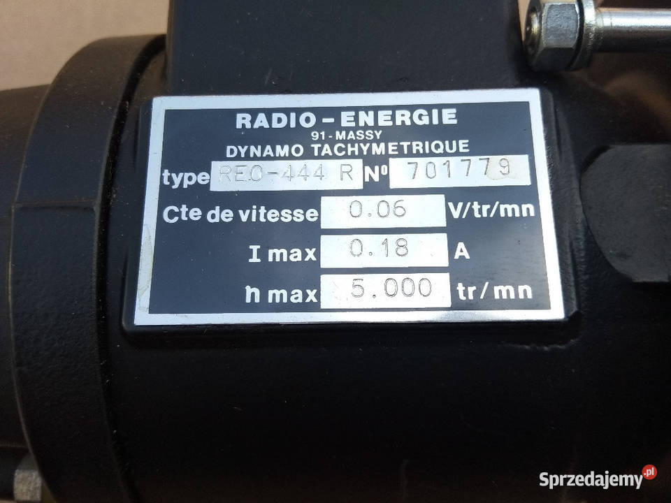 Prądnica RadioEnergie REO444R z hamulcem VELMAX