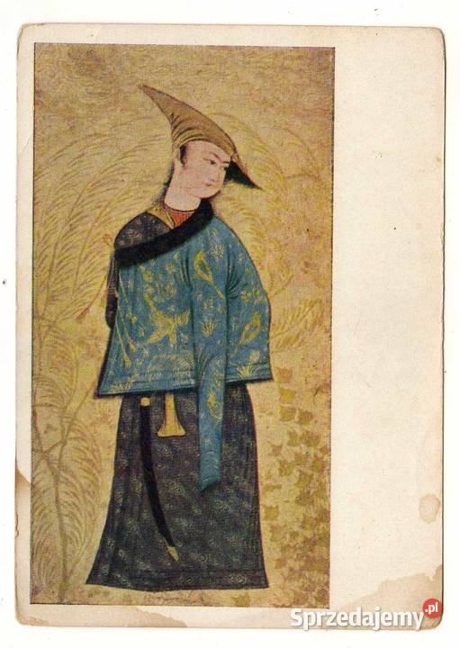 MŁODZIENIEC W NIEBIESKIM UBRANIU IRAŃSKA Antyki, Sztuka, Kolekcje świętokrzyskie Krynki