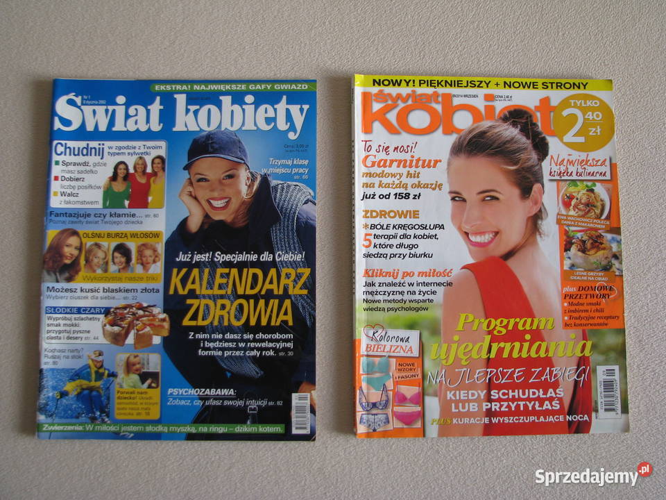 Świat kobiety miesięcznik 12002 r i 92014 r miękka Brzegi
