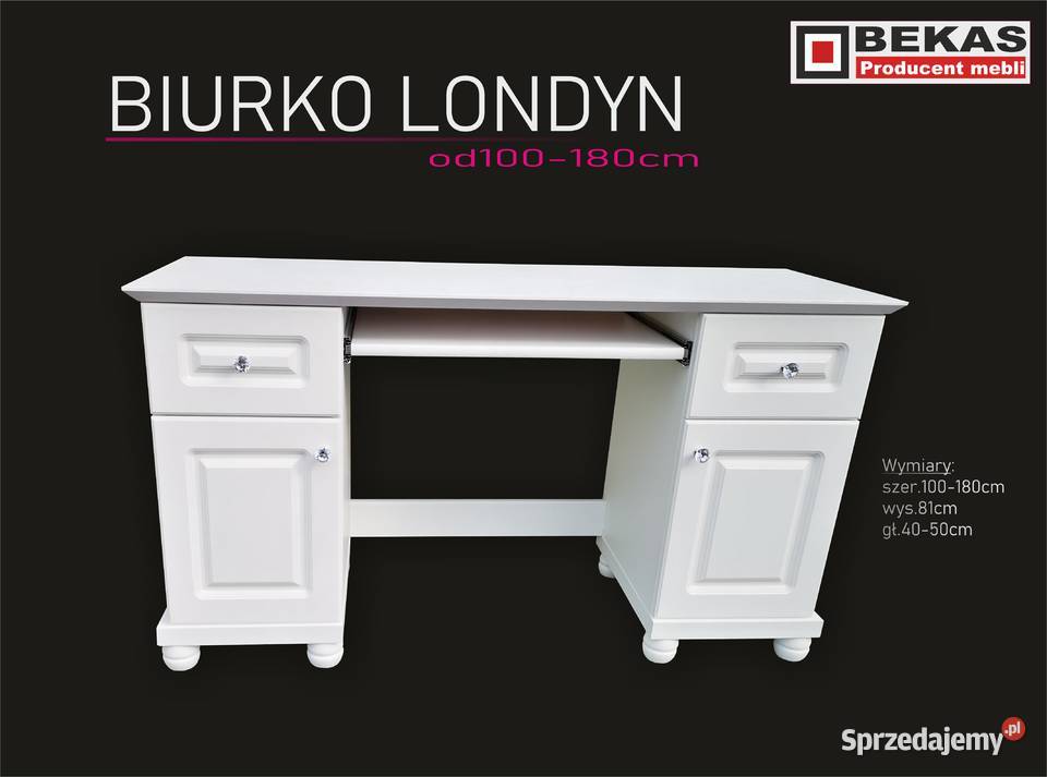 Biurko KIDS Małej Księżniczki Białe Różowe PINK 120cm Warszawa