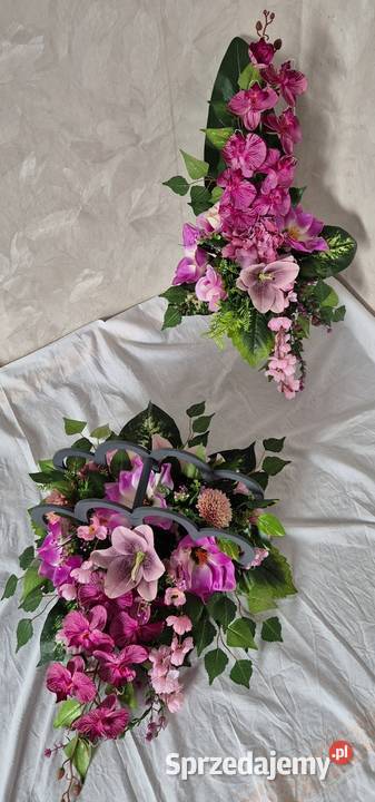 Dekoracja nagrobna stroik kompozycja na cmentarz Pleszew