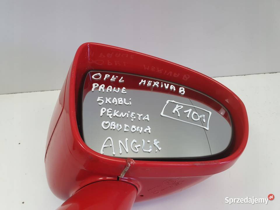 LUSTERKO PRAWE Opel Meriva B 1017 PASAŻERA 5 Pin Rudka
