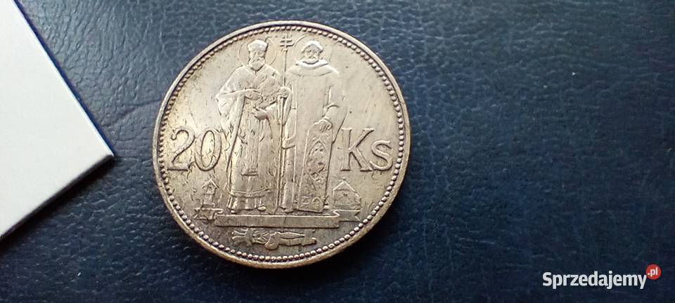 Stare monety 20 koron 1941 Słowacja srebro Lesko
