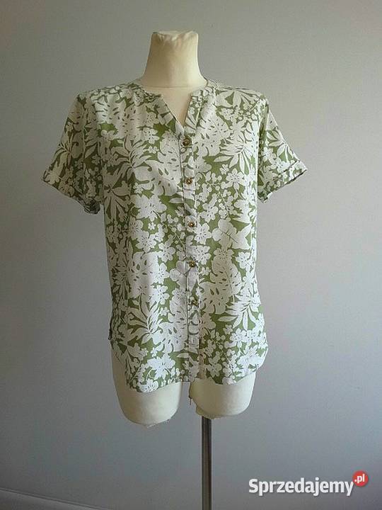 Bluzka Koszula Lniana Len Wiskoza Komfortowy Odzież damska Łomża