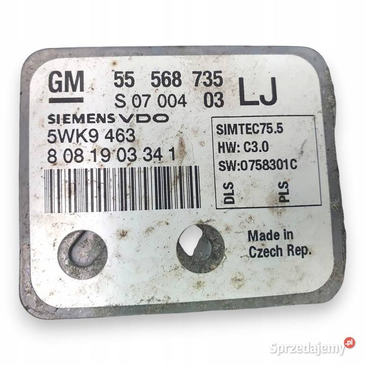 STEROWNIK SILNIKA Opel Astra J 16 16V Siemens Chełm