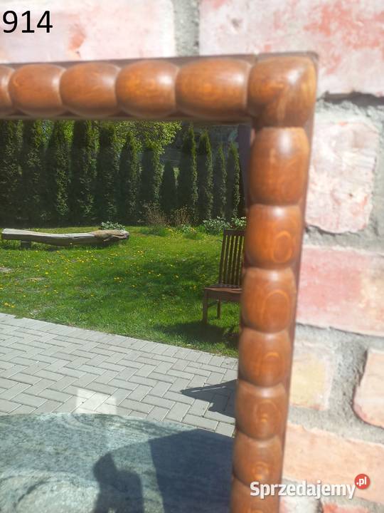 Lustro ścienne wiszące w drewnianej ramie 914 Gawroniec