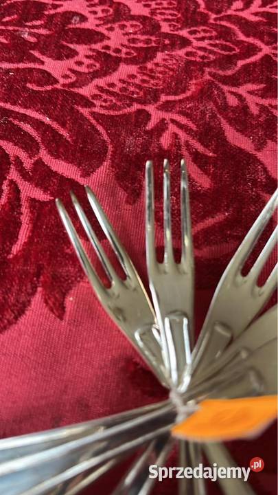 Platerowe widelczyki Do zakąsek Sygnowane punce pomorskie