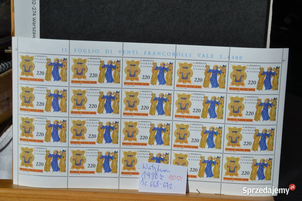 Znaczki Watykan Arkusze Sc 668672 Sobótka