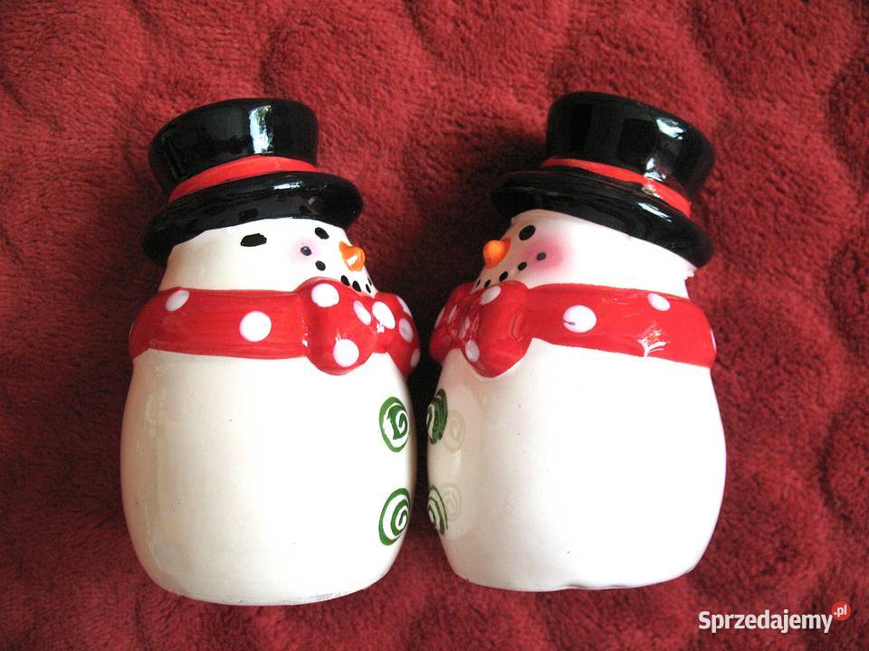 Sól i pieprz Porcelana Bałwanki 9 x 5 Solniczka Zabawne gadgety