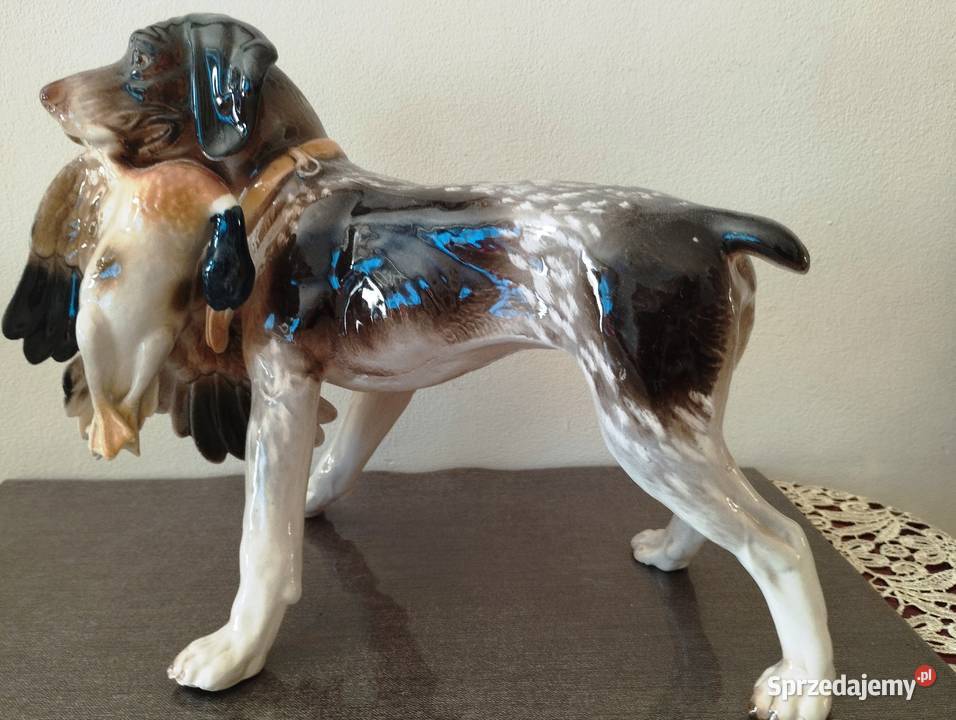Figurka porcelanowa sygnowana duża śląskie Chorzów
