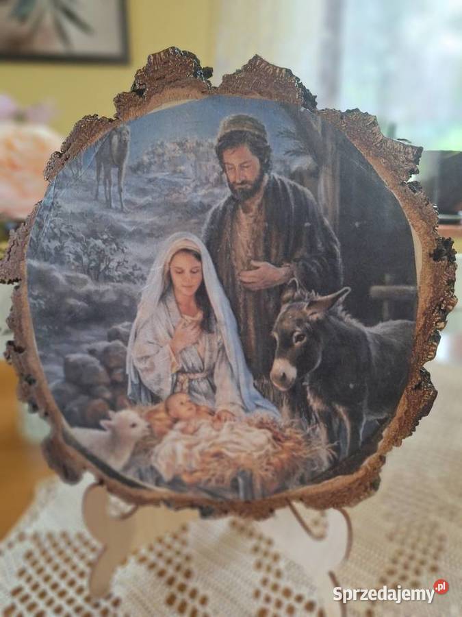 Szopka Bożonarodzeniowe na drewnie podkarpackie Strzyżów