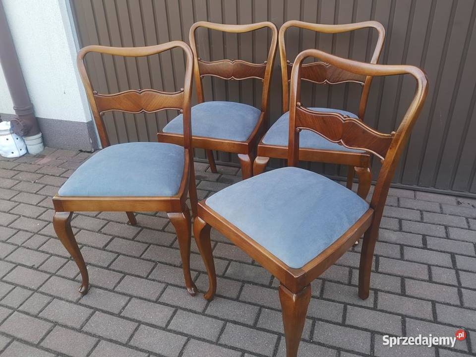 Krzesła 4 Sztuki ARTDECO Stare Antyk Komplet Swarzędz