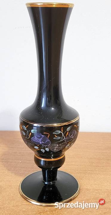 Flakon wazon szklany zdobiony Lata 70 te PRL Włodawa