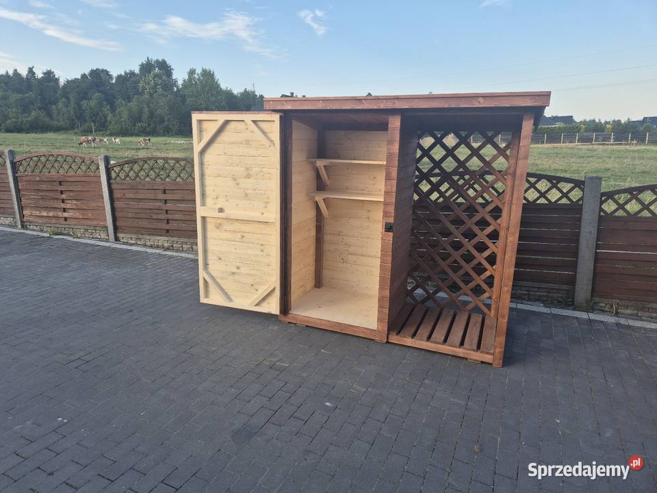 Domek narzędziowy z drewutnią Jordanów sprzedam
