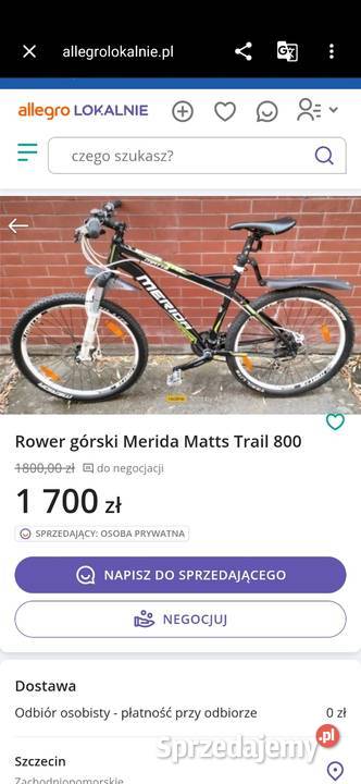 Rower Merida Trail 100D Górskie, MTB lubuskie Zielona Góra