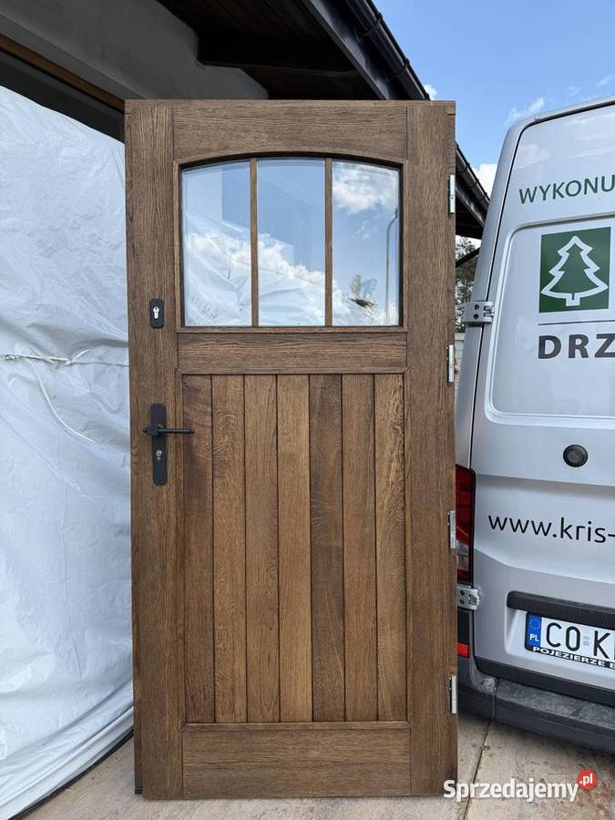 Drzwi zewnętrzne Drewniane RĘKI Dębowe DOSTAWA Kraków