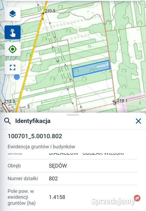 Działka rolno budowlana wynajem łódzkie Sędów