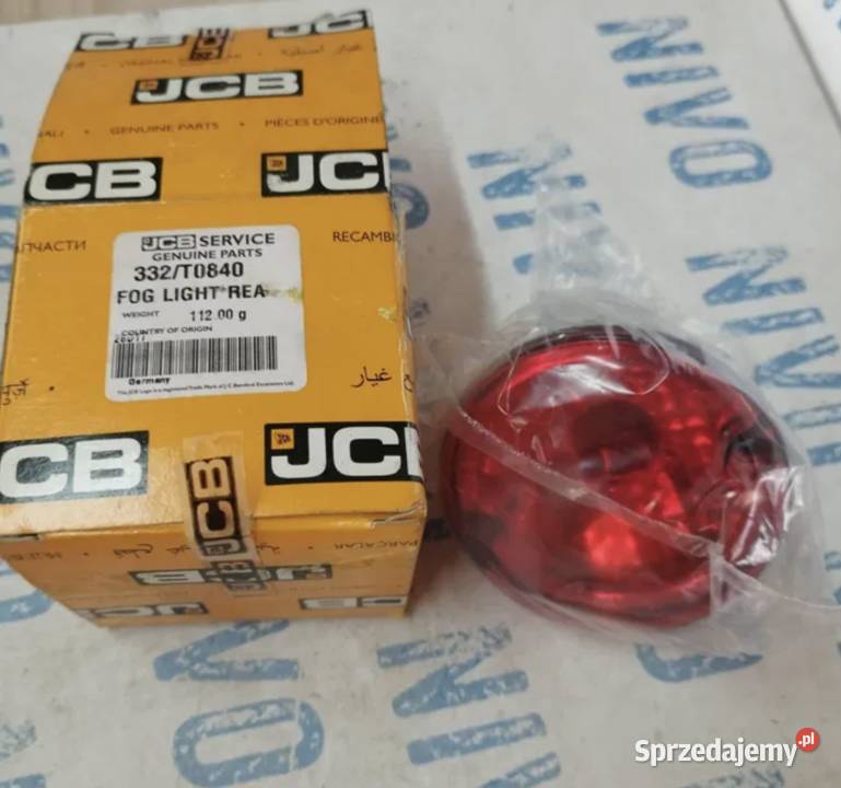 Swiatło przeciwmgielne jcb 332t0840 łódzkie Łowicz sprzedam