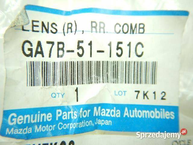 KLOSZ LAMPY PRAWY TYŁ MAZDA 626 9112 NOWY ORYG