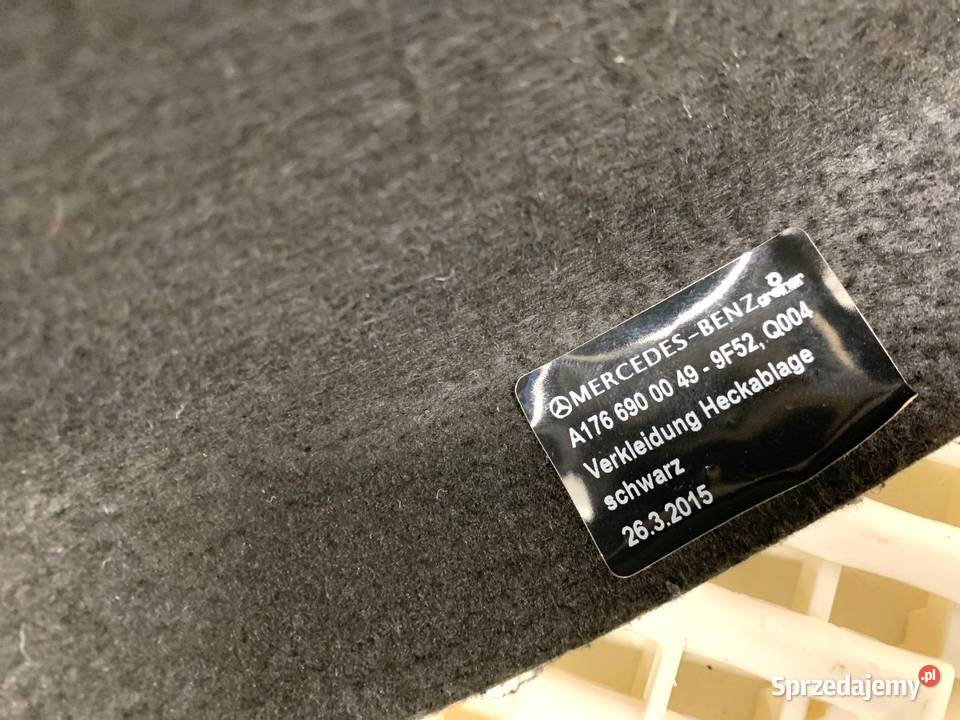 PÓŁKA TYŁ MERCEDES W176 A1766900049 Hatchback