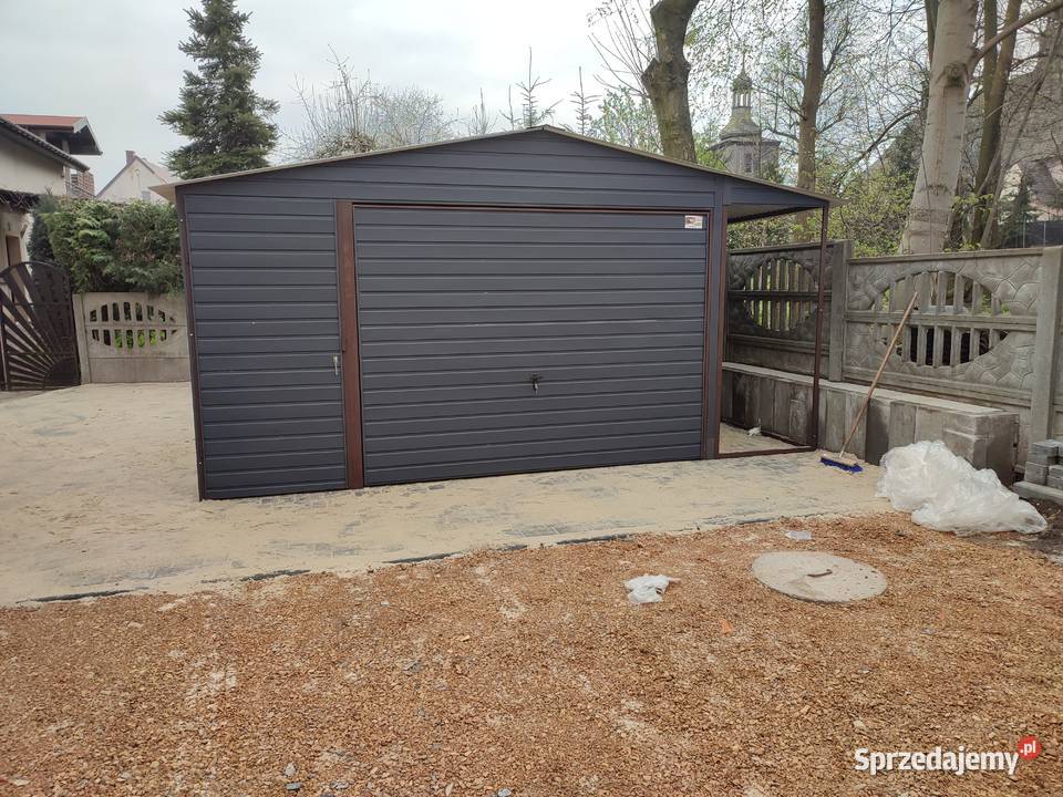 Garażdomek ogrodowy z drewutnią altana blaszana Domki narzędziowe śląskie Bielsko-Biała