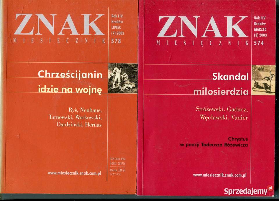 Znak Miesięcznik 2003 574 2003 578 Szczecin