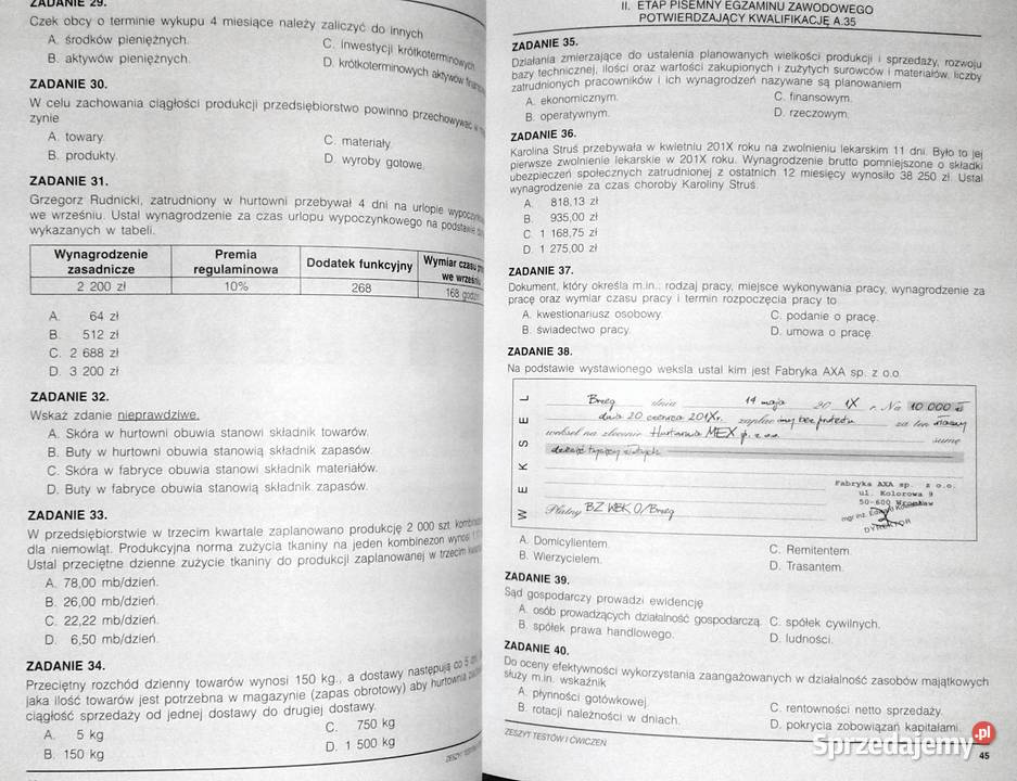 Zeszyt testów i ćwiczeń Bożena Padurek lubelskie Chełm