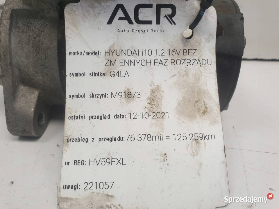 ROZRUSZNIK Hyundai i10 12 16V G4LA 296760