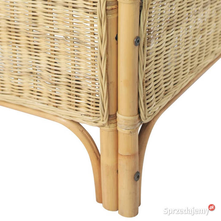 Sofa 2osobowa naturalny rattan i len WM325466 Sofy i kanapy