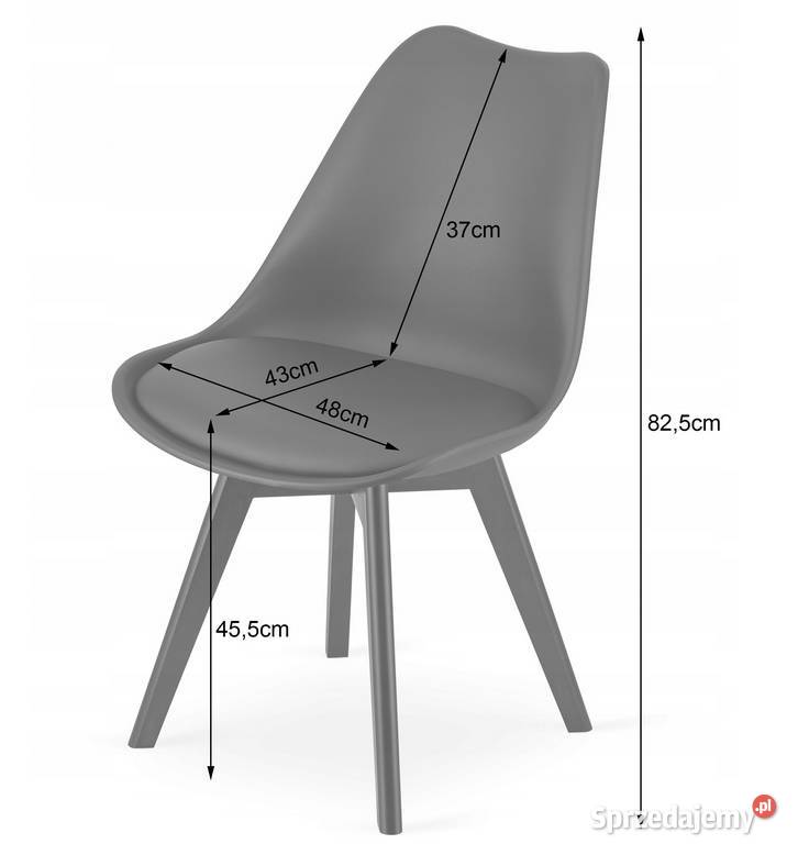 Krzesło CZARNE salon kuchnia jadalnia NOWOCZESNE Stoły, krzesła, biurka podlaskie Choroszcz