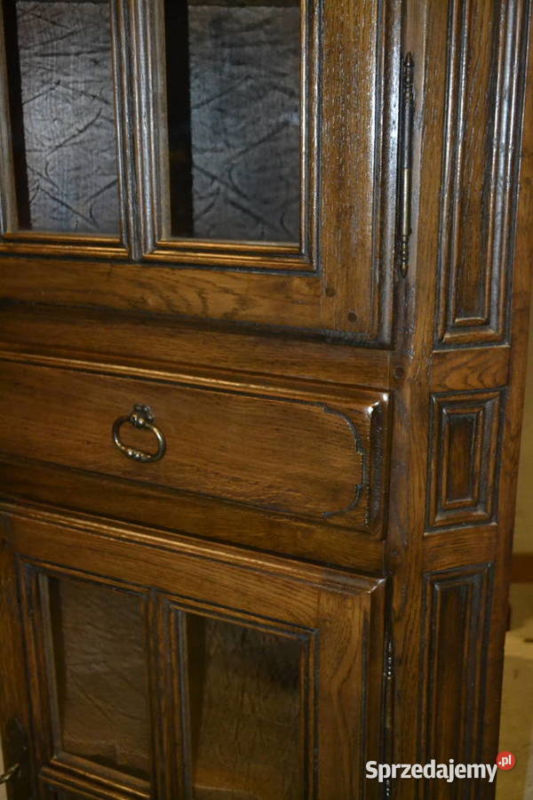 witryna szafka narożna lity dąb śląskie Będzin