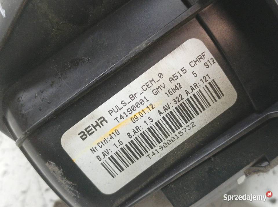 DMUCHAWA NAWIEWU EU T419001 Citroen C3 II