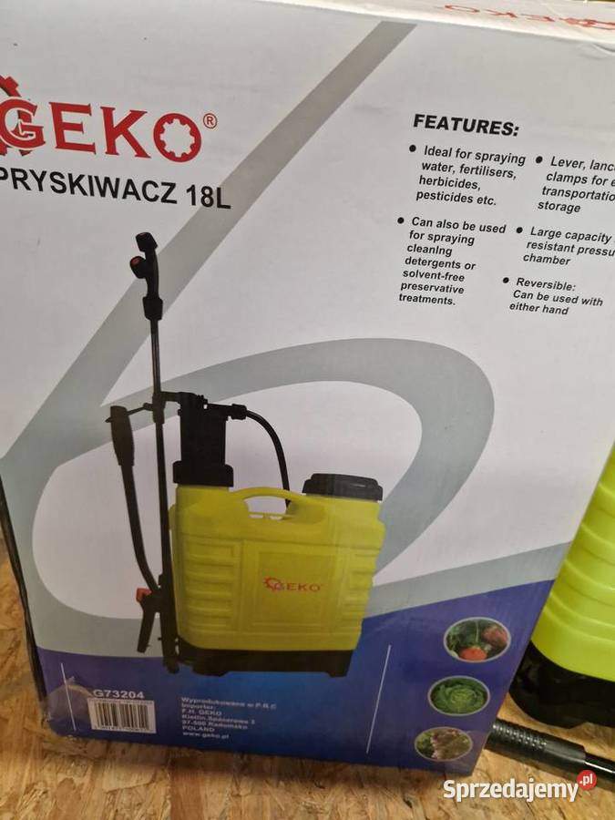 Opryskiwacz plecakowy ciśnieniowy 18l Geko