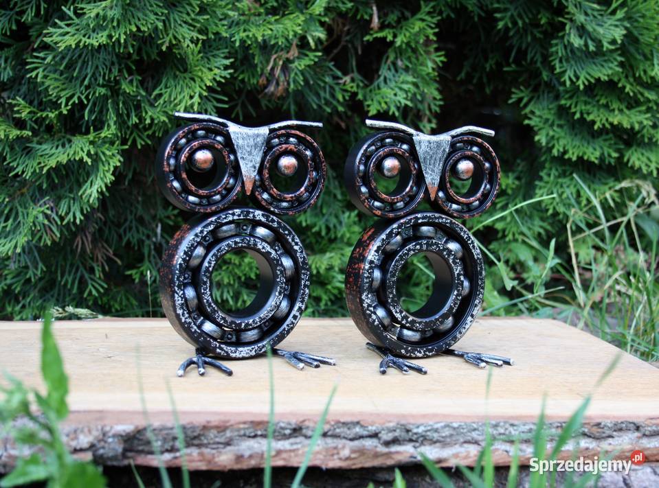 Figurka Sowa Statuetka scrap metal art Loft Dębica