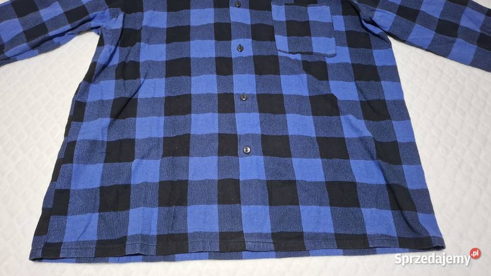 Koszula flanelowa męska rozpinana długi rękaw Odzież codzienna Czeladź