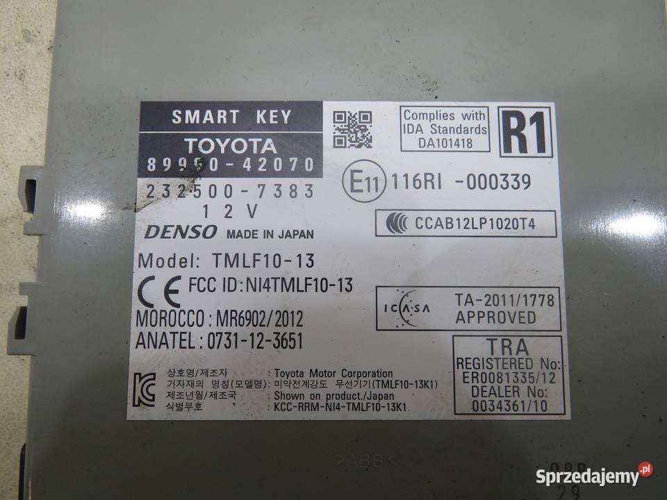 MODUŁ SMART KEY TOYOTA RAV 4 IV 8999042070 lubelskie