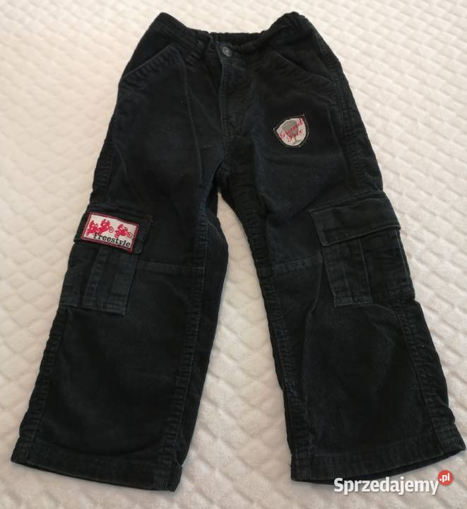 Spodnie sztruksowe cargo bojówki 98 Berti Odzież śląskie Czeladź