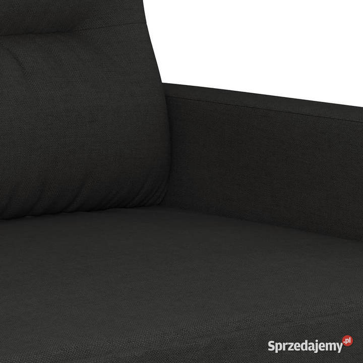 Sofa 3osobowa czarna 180 tapicerowana tkaniną Warszawa