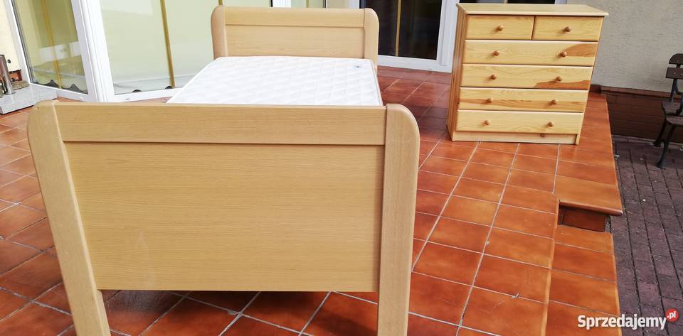 Łóżko kompletne materac 100x200 stelaż rama dno mazowieckie