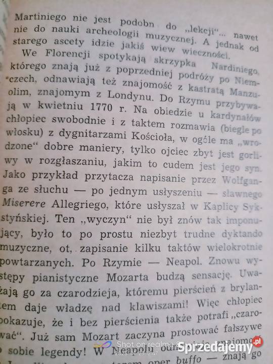 Opowieść o Mozarcie Stromenger książki Warszawa sprzedam