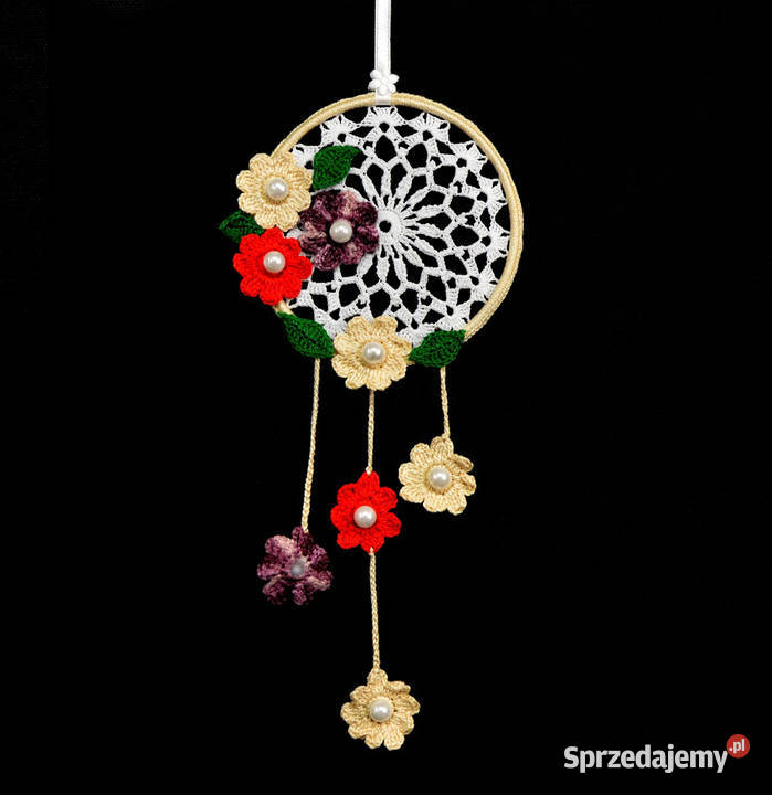Zawieszka ozdoba na okno szydełkowa 12x29 Z179 wielokolorowy Dom i Ogród opolskie sprzedam