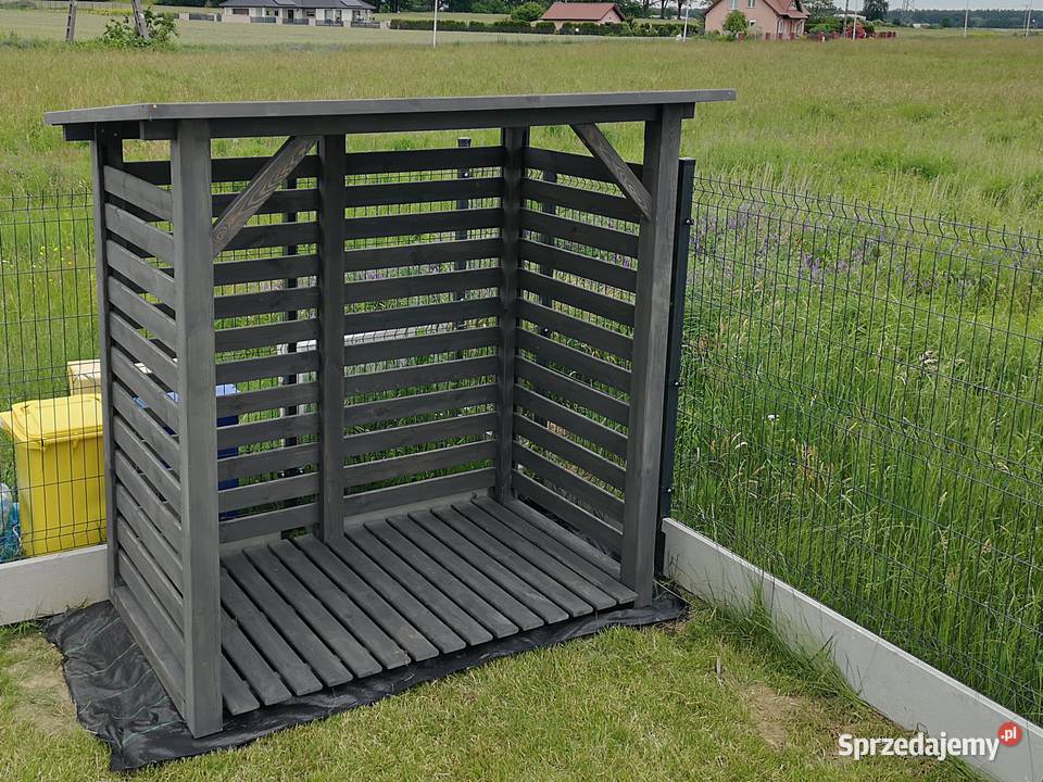 Drewutnia 2 x 11m na drewno kominkowe dach Kalety
