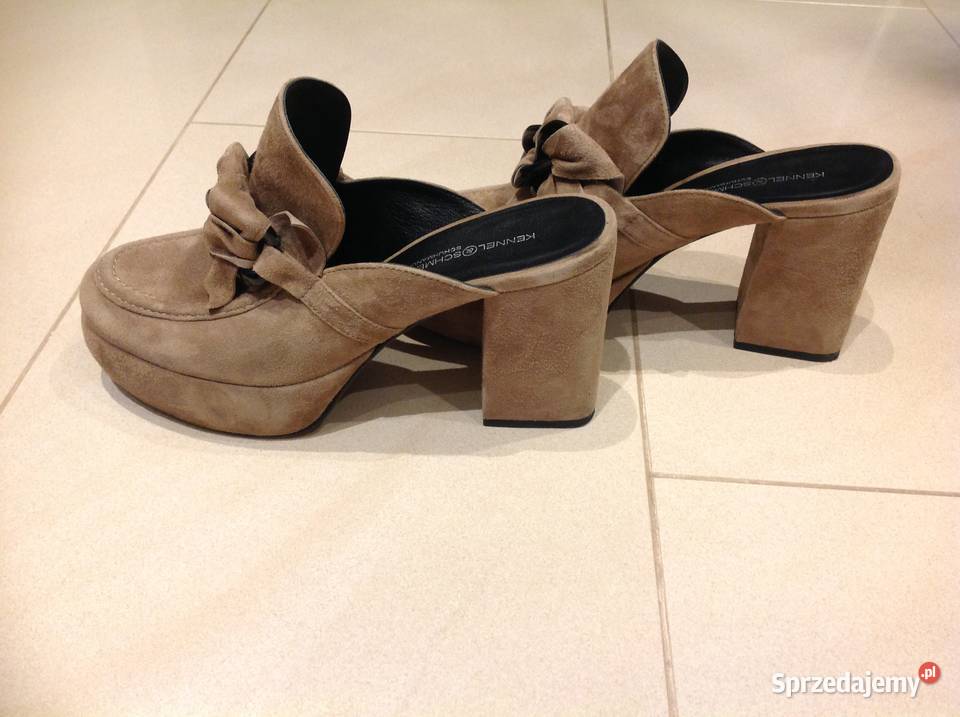 Klapki Skórzane na Platformie KENNELSCHMENGER r