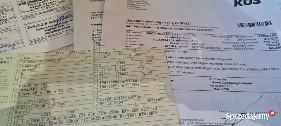 Kawasaki Ninja ZX10R ZX 10 R 2008 silnik mazowieckie Warszawa