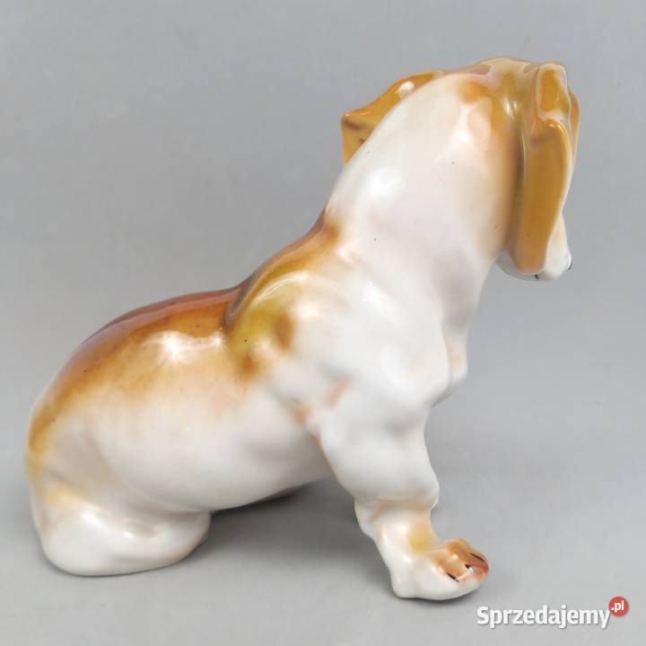 Jamnik siedzący duża figurka 20155 Steatyt Bronisze