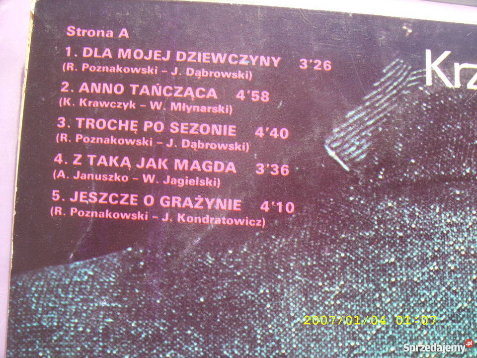 LP pop KRZYSZTOF KRAWCZYK DZIEWCZYNY