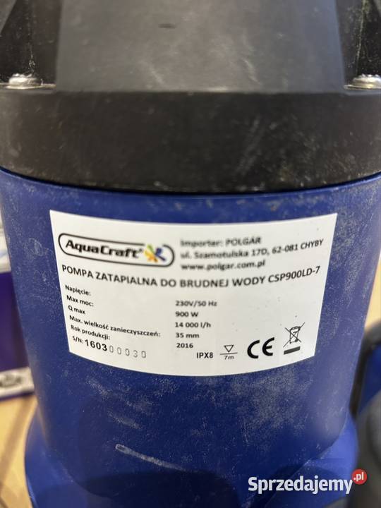 Pompa zatapialna do wody brudnej Aquacraft 900W Lublin