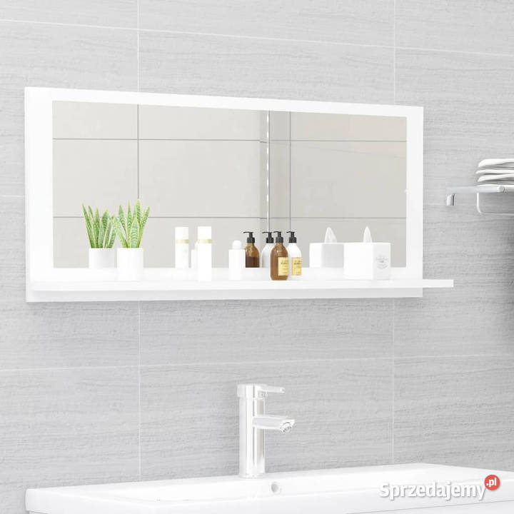 Lustro łazienkowe białe 90x105x37 materiał mazowieckie