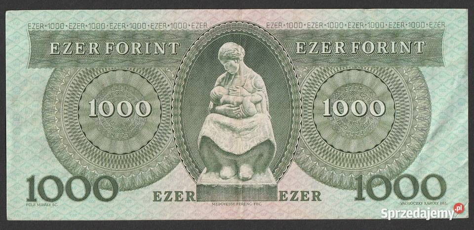 WĘGRY 1000 FORINTÓW 1983 BELA BARTOK A łódzkie Łódź sprzedam