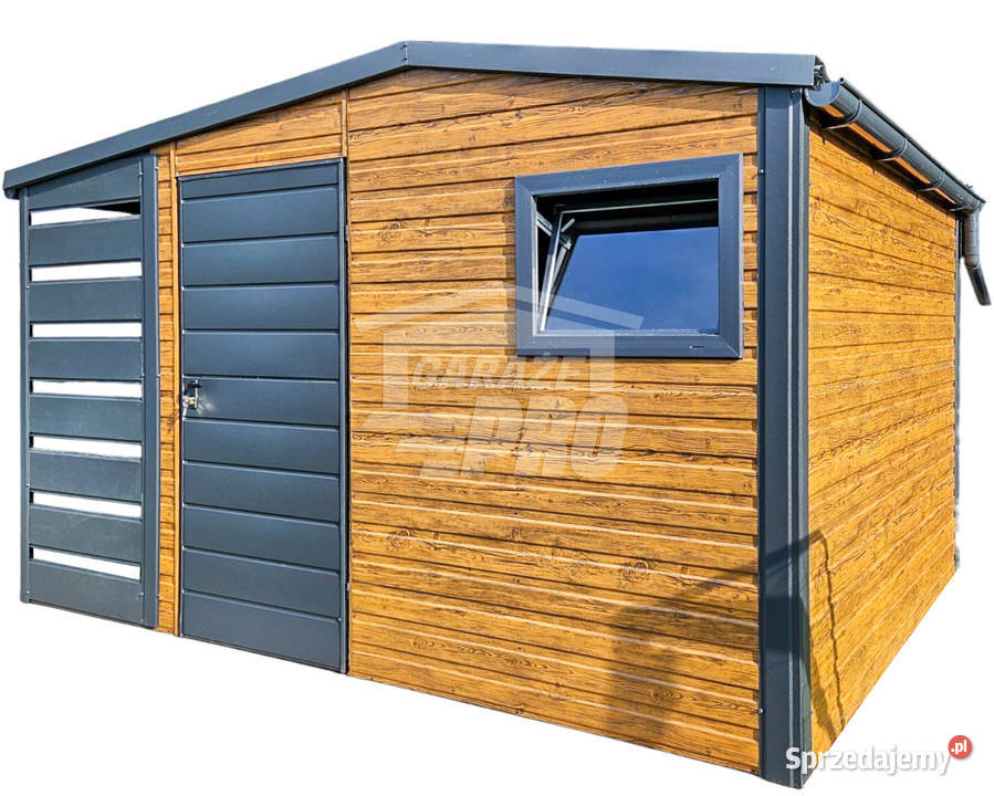 Schowek domek ogrodowy 3x35m wiata 1m drzwi okno Nowy Tomyśl
